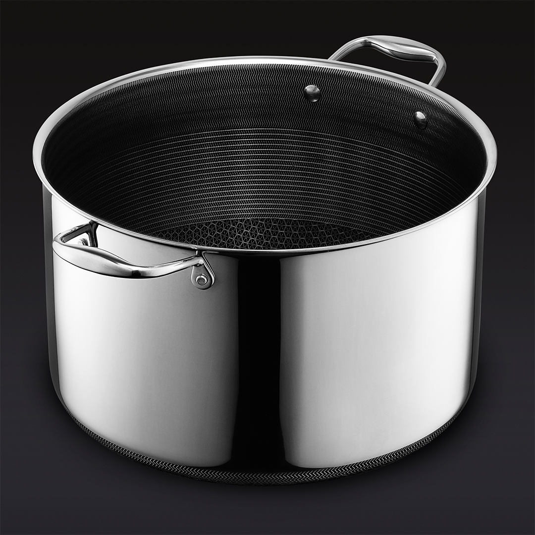 Hybrid Stock Pot with Lid, 12-Qt