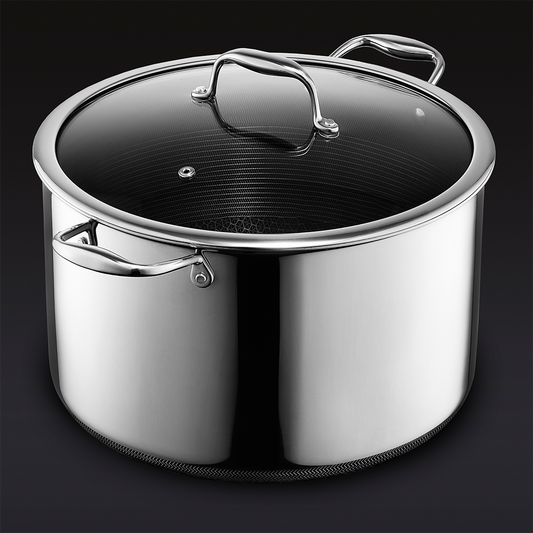 Hybrid Stock Pot with Lid, 12-Qt