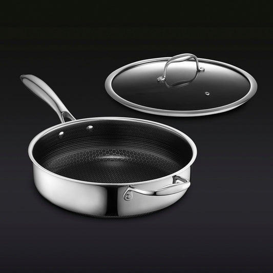 Hybrid Deep Saut¨¦ Pan with Lid, 3.3-Qt