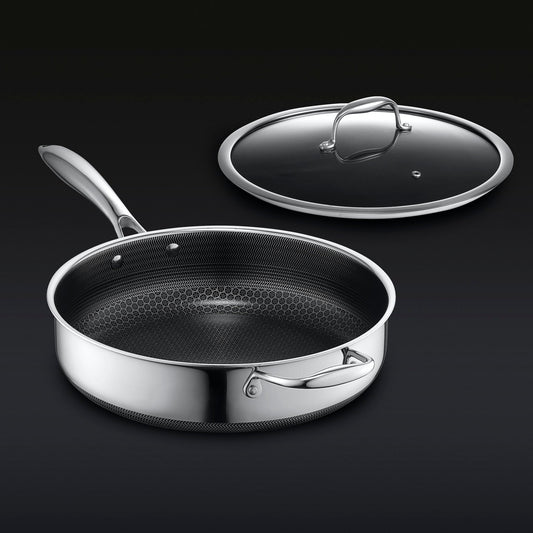 Hybrid Deep Saut¨¦ Pan with Lid, 4.5-Qt
